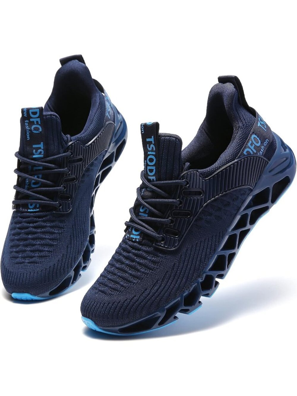 Women's Navy Blue High Upper Sneakers Breathable Athletic Basketball Shoes